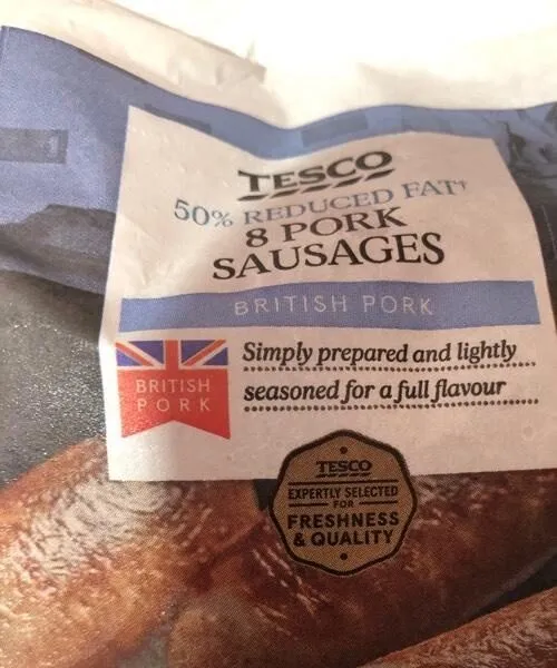 tesco pork sausages