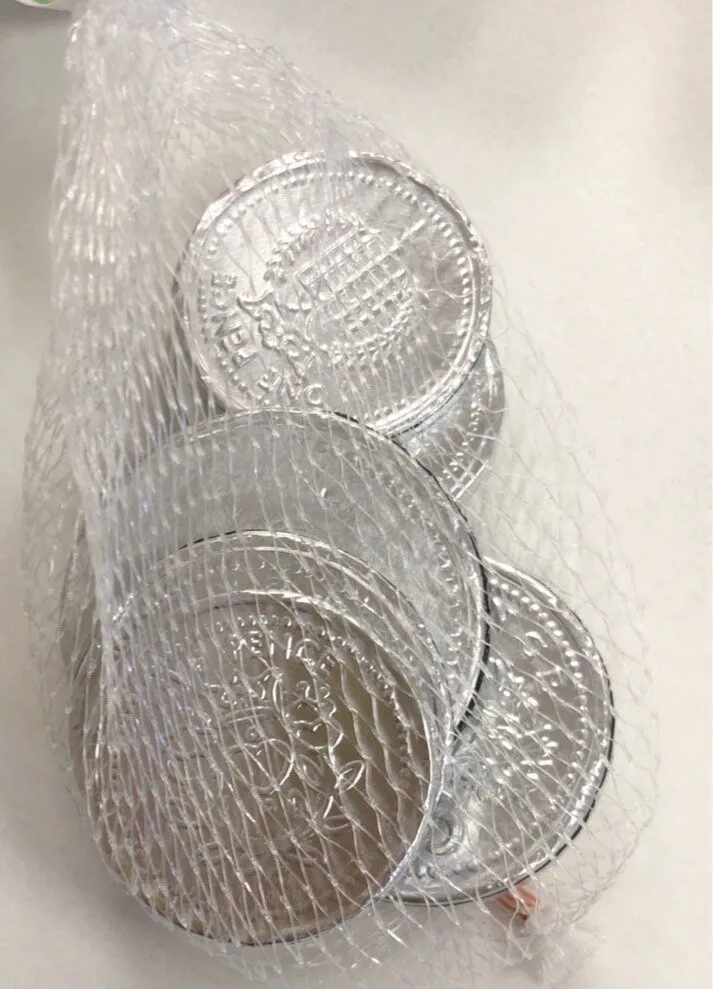 White chocolate coins