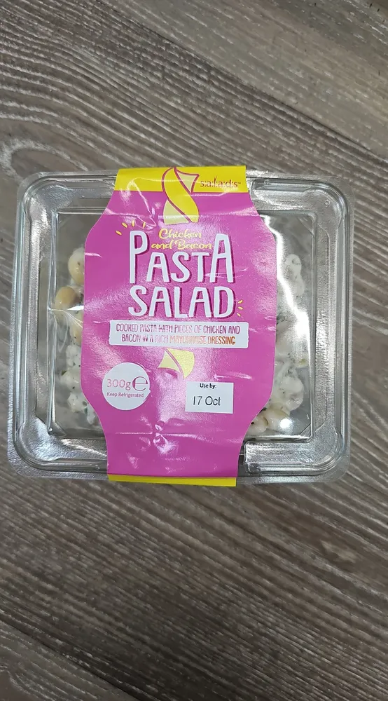 Chicken and bacon pasta salad