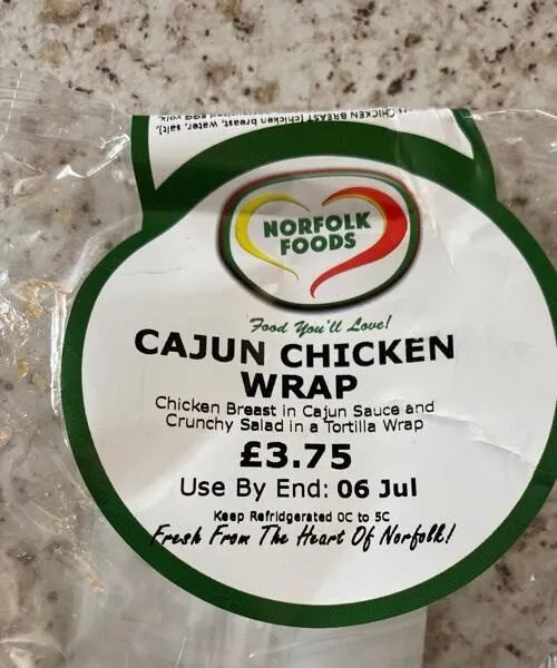 Cajun Chicken Wrap