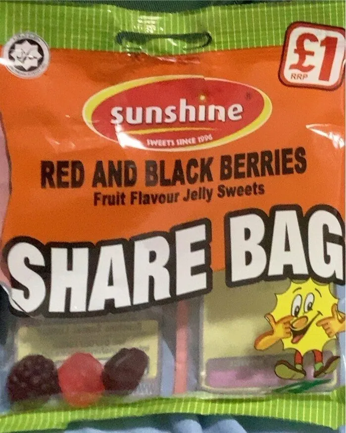 Sunshine Red and Black Berries Fruit Flavour Jelly Sweets