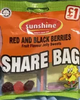 Sunshine Red and Black Berries Fruit Flavour Jelly Sweets