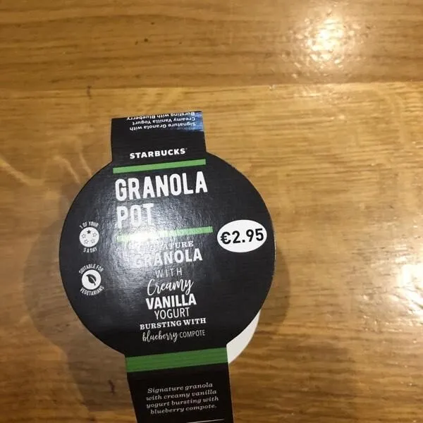 Starbuck yaourt vanille