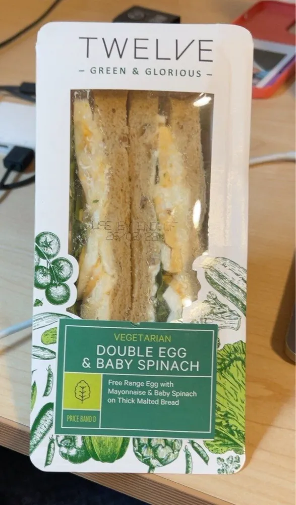 Double egg & baby spinach