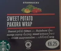 Sweet potato pakora wrap