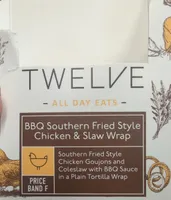 BBQ Southern Fried Style Chicken & Slaw Wrap