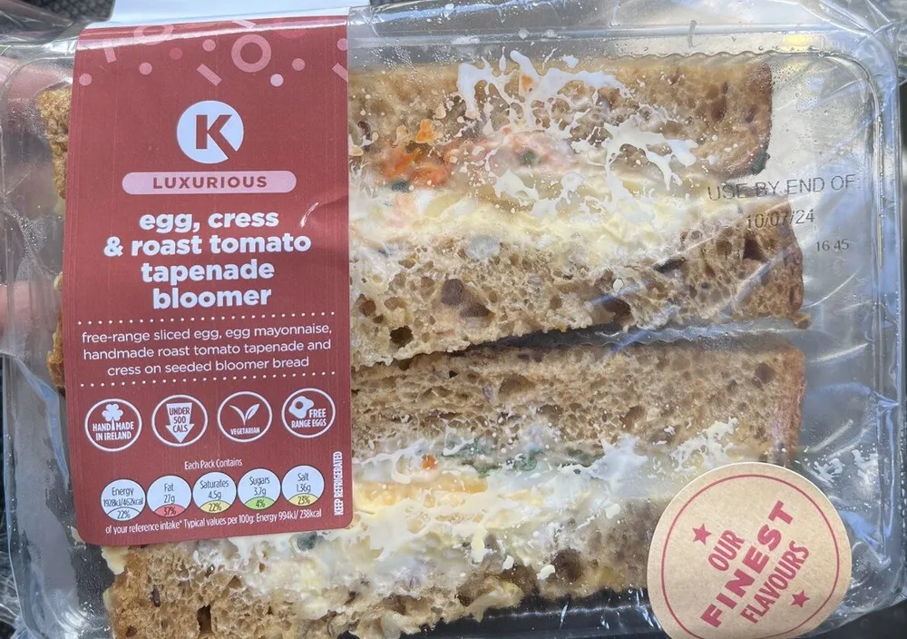 Egg, Cress & Roast Tomato Tapenade Bloomer