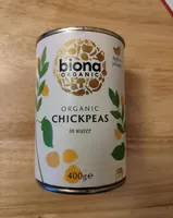 Organic Chick Peas in water
