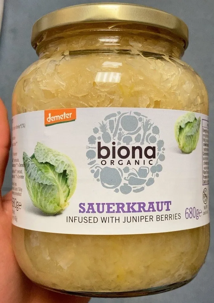 Sauerkraut infused with juniper berries