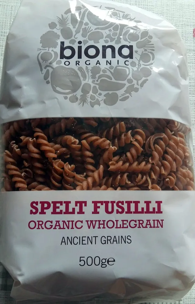 Organic wholegrain spelt fusilli