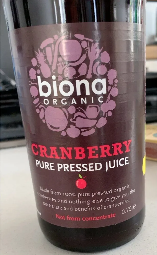 Cranberry pure pressed juice