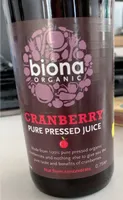 Cranberry pure pressed juice