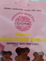 Biona Organic Mini Fruit Gum Bear Sweets 75G