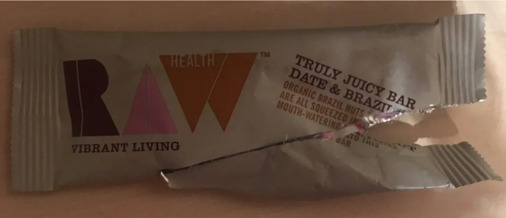Raw Organic Truly Juicy Date & Brazilnut Bar