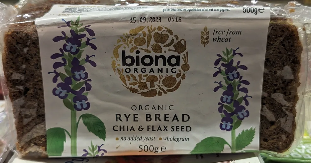 Organic Rye Bread Chia & Flax Seed