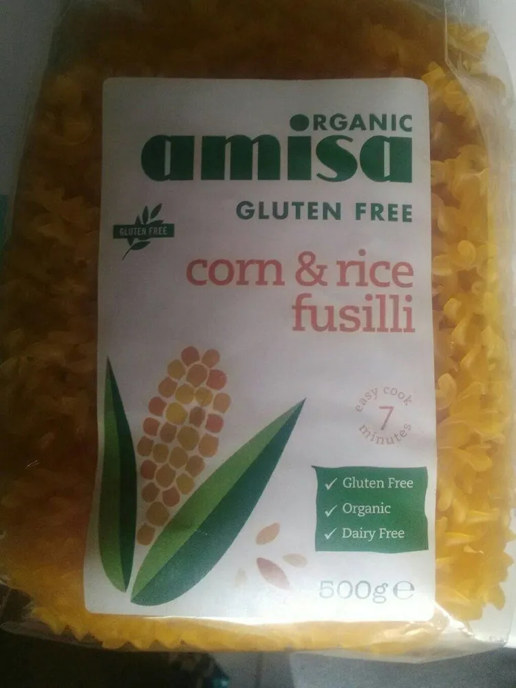 Corn et rice fusilli