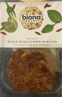 Black bean cashew burgers