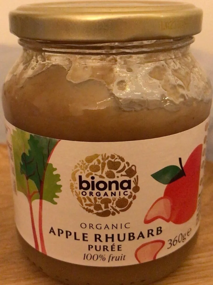 Organic apple rhubarb purée
