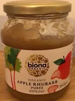 Organic apple rhubarb purée