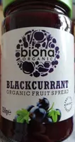 Blackcurrant organic fruit spread