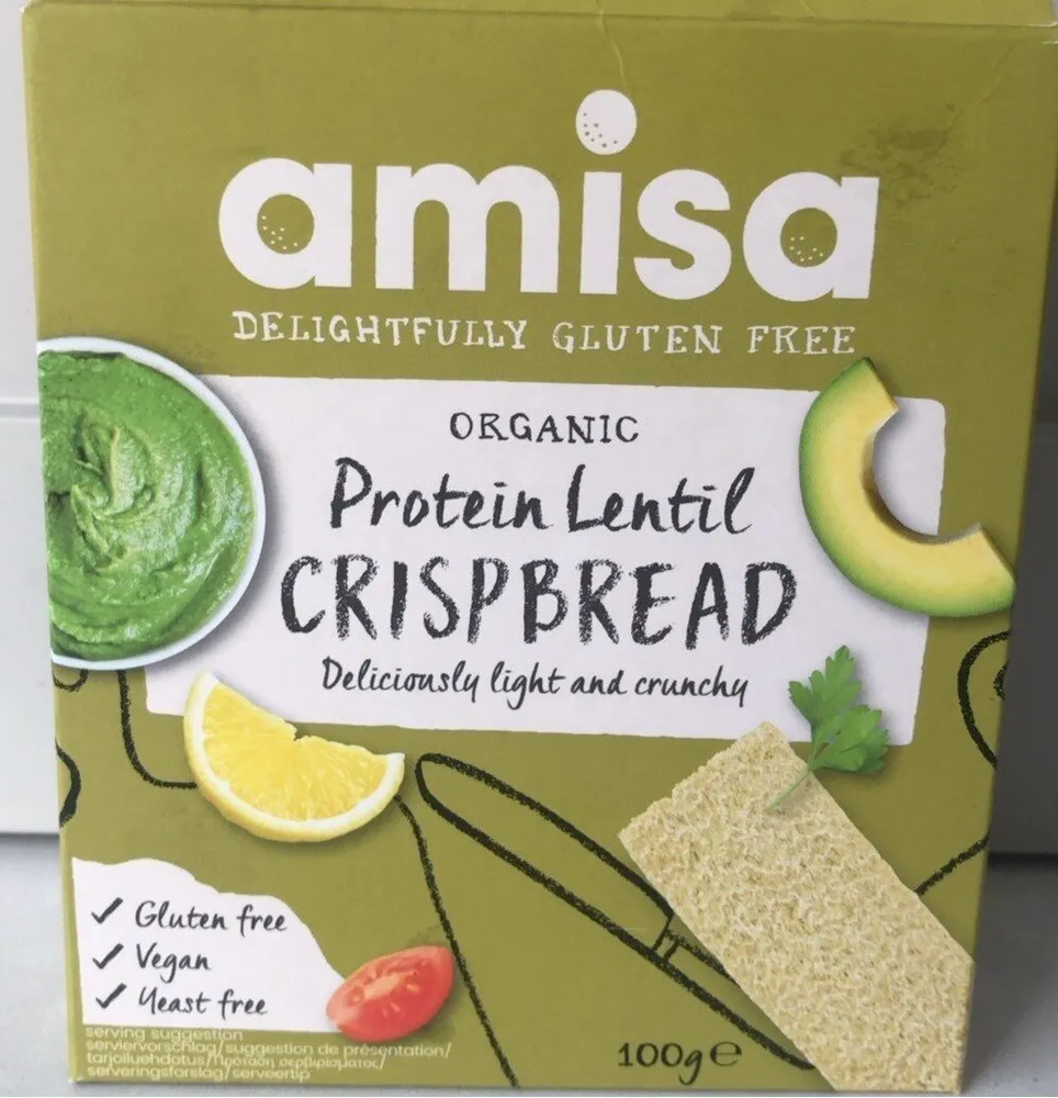 Protein lentil crispbread