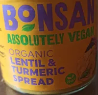 Lentil and turmeric spread