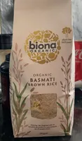 Organic basmati brown rice