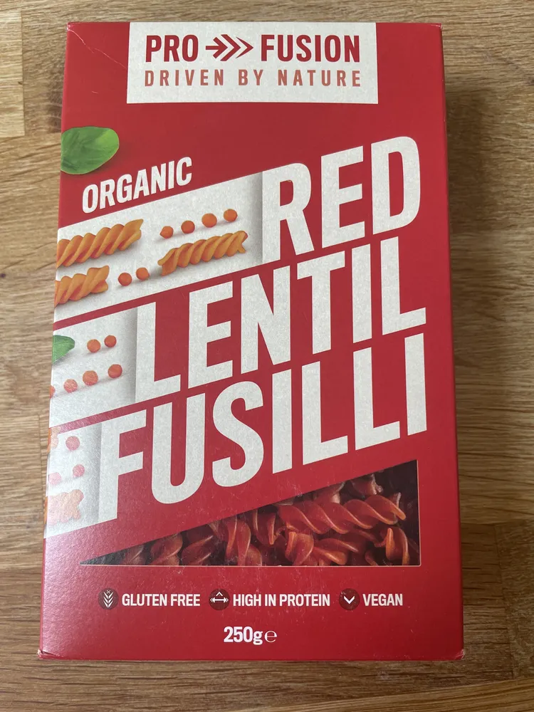 Organic Red Lentil Fusilli