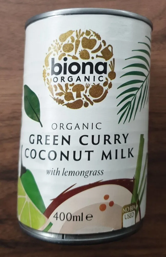 Bien organic green curry coconut milk