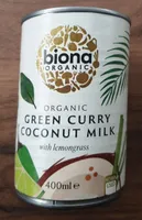 Bien organic green curry coconut milk