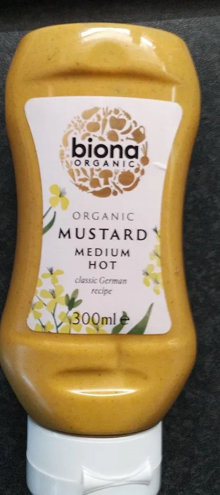 Organic mustard, medium hot