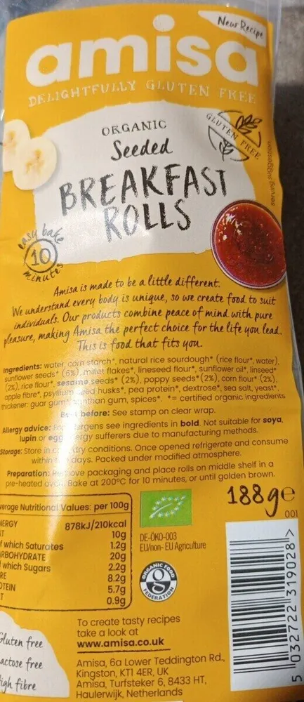 Seeded breakfast rools