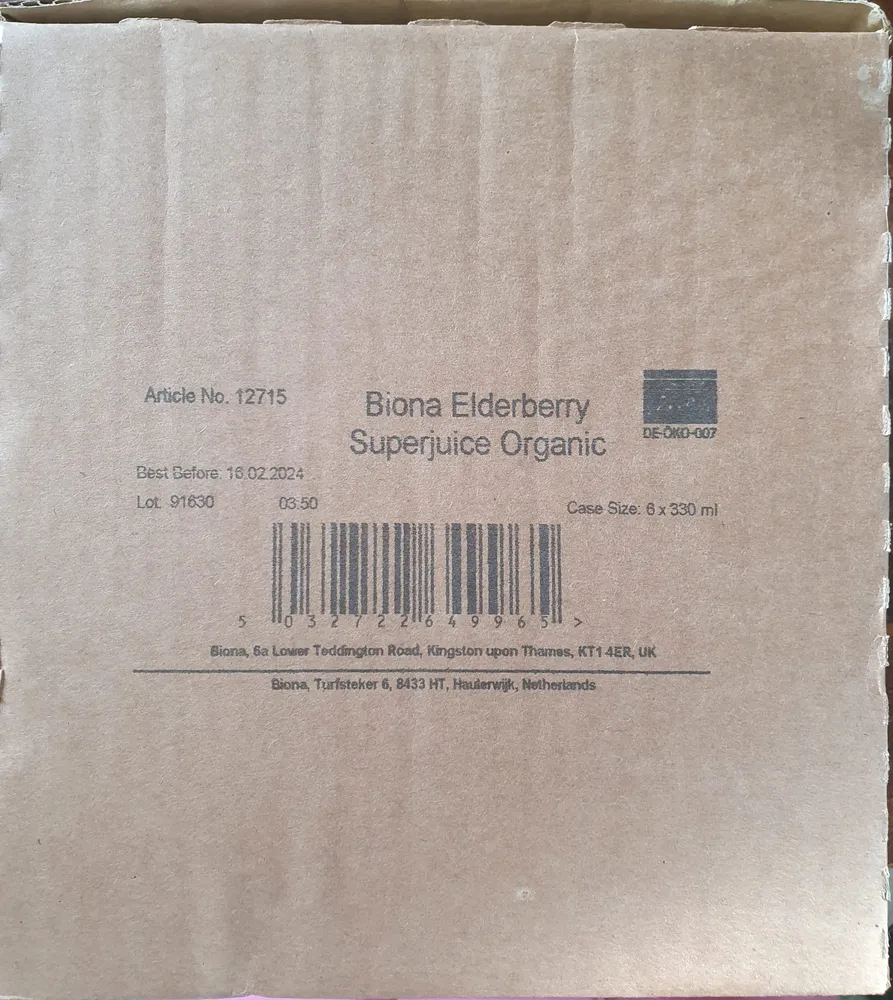 Elderberry Superjuice Organic