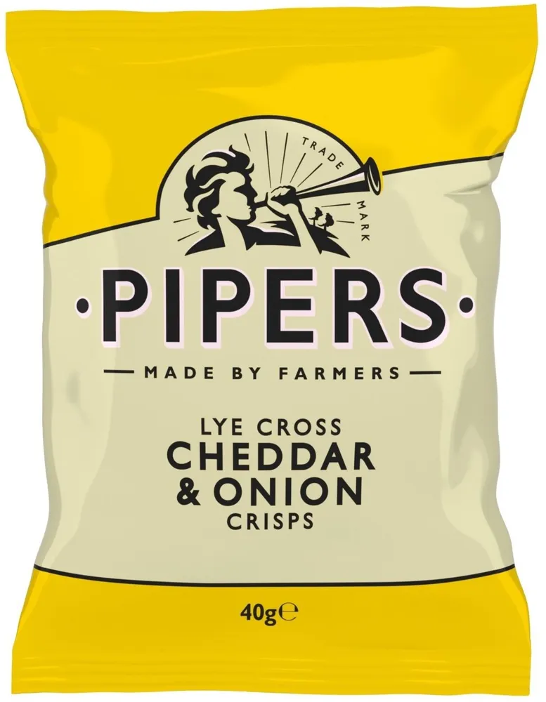 Pipers Lye Cross Cheddar & Onion Crisps
