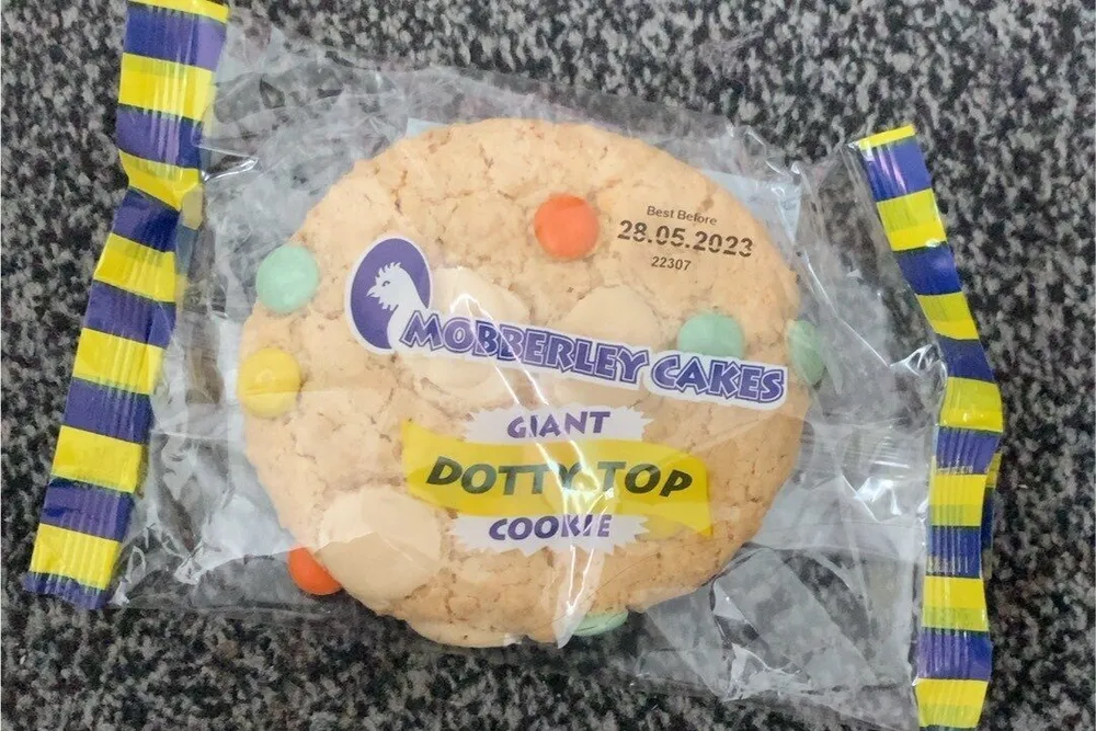 Giant dotty top cookie