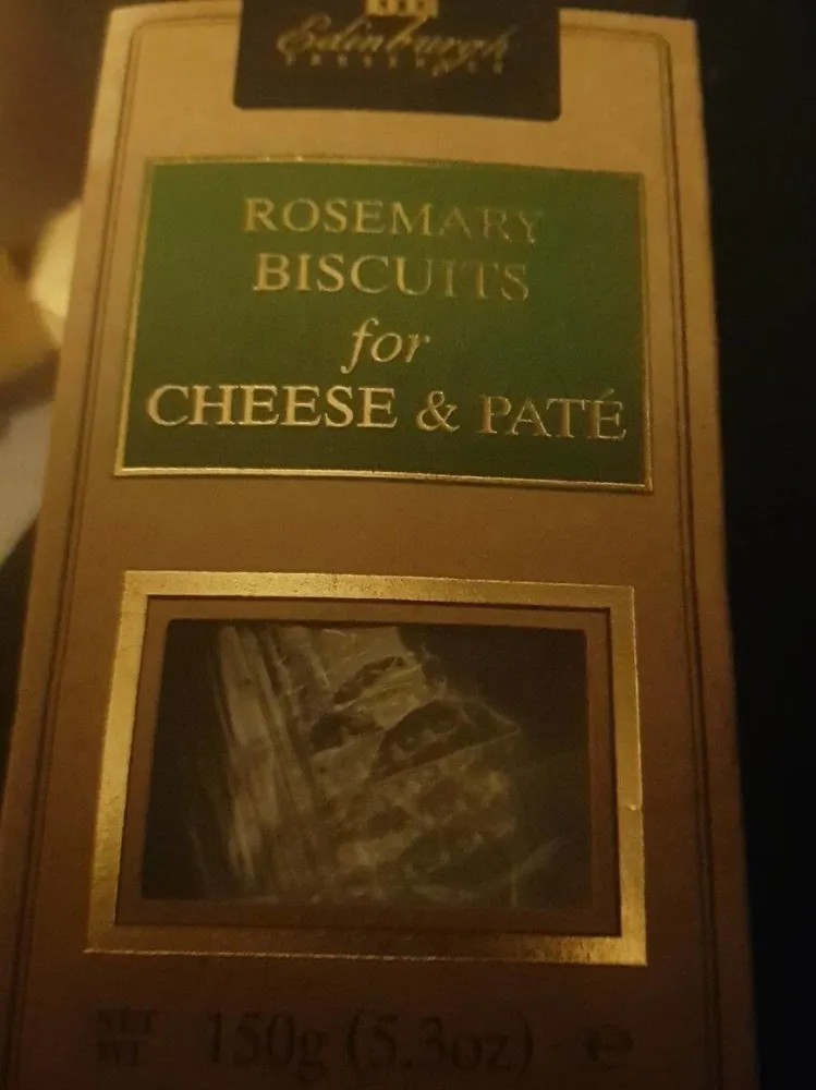 Rosemary biscuits for cheese and pate