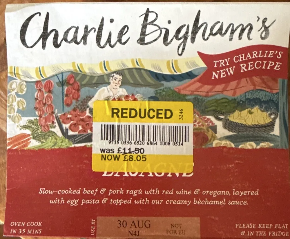 Charlie Bingham Lasagne