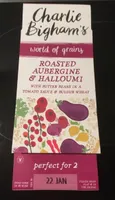 Roasted aubergine and halloumi