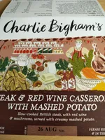 Steak And Red Wine Casserole With Mashed Potato