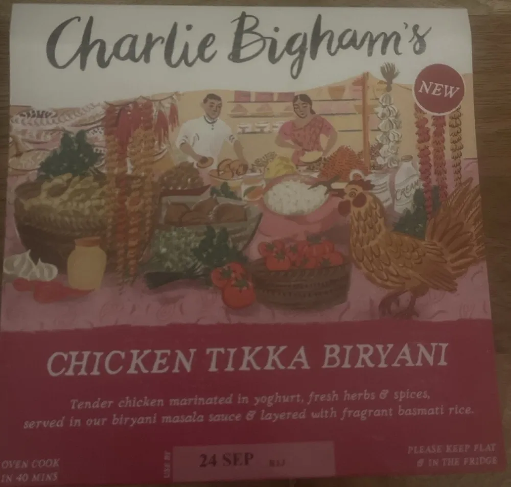 Charlie Bigham's Chicken Tikka Biryani Yoghurt & h