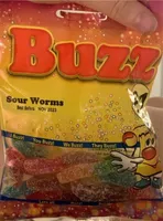 buzz sour worms £1
