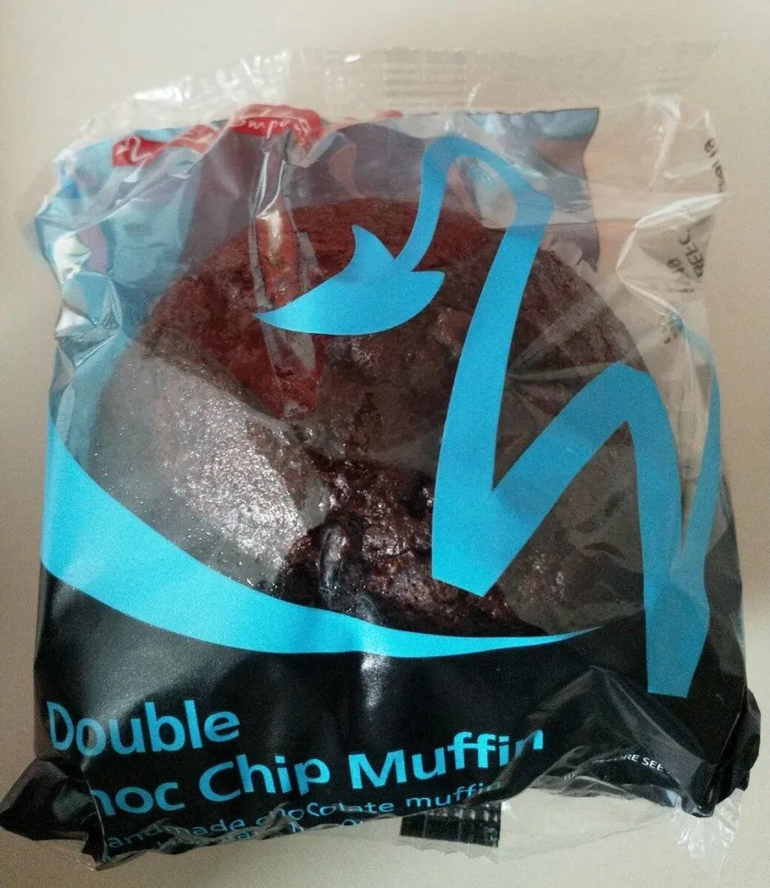 Double choc chip muffin