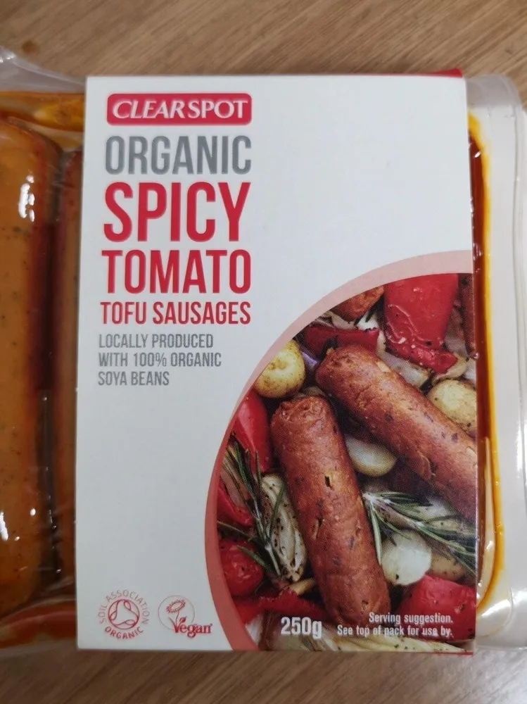 Spicy tofu sausages