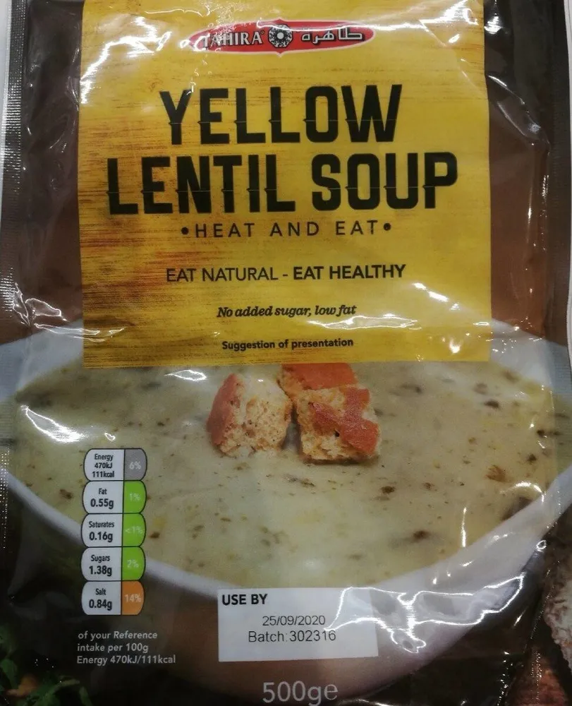 Yellow lentil soup
