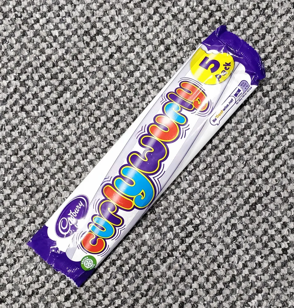 Cadbury curlywurly chocolate bar