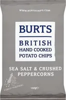 Burts British Hand Cooked Potato Chips Sea Salt & Crushed Peppercorns imp