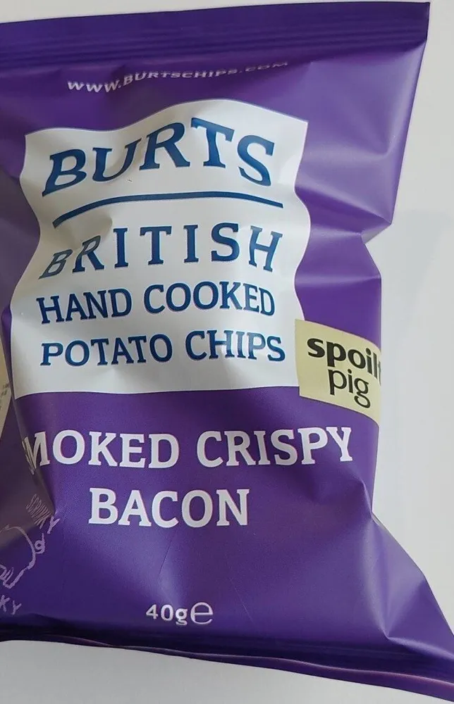 British Hand Cooked Potato Chips Smoked Crispy Bacon