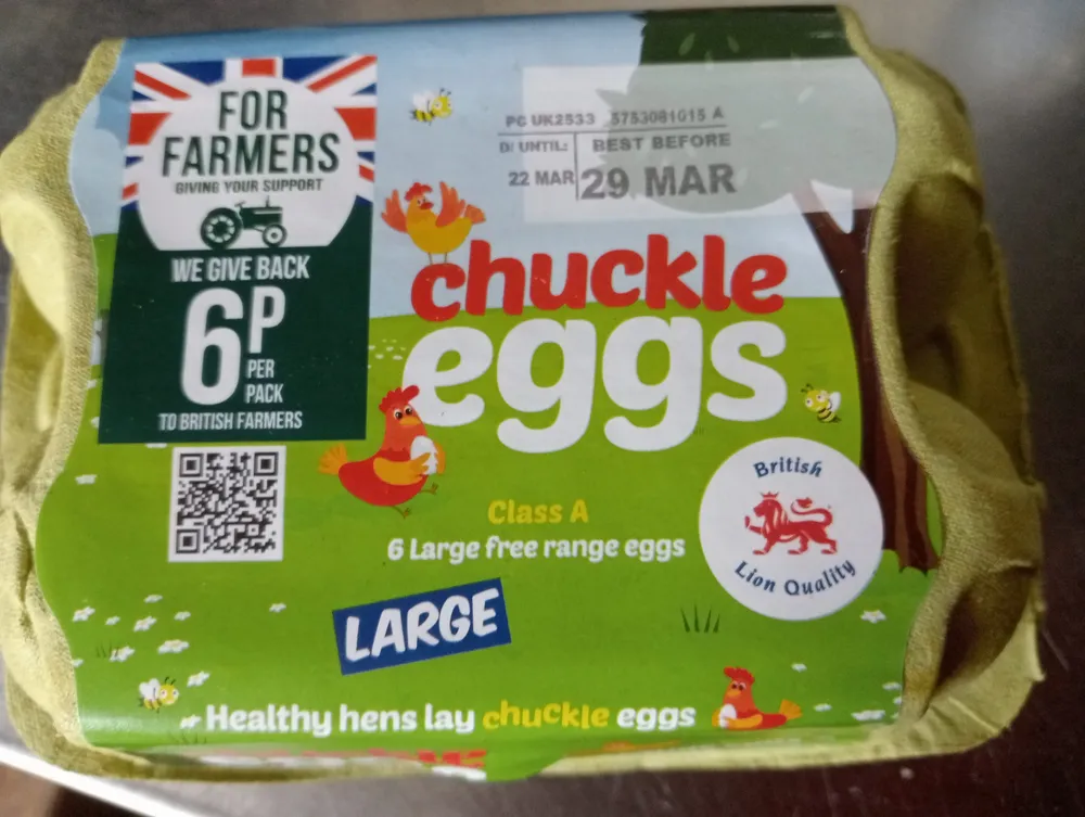 6 Large Free Range Eggs