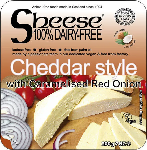 Cheddar style with caramelised onion