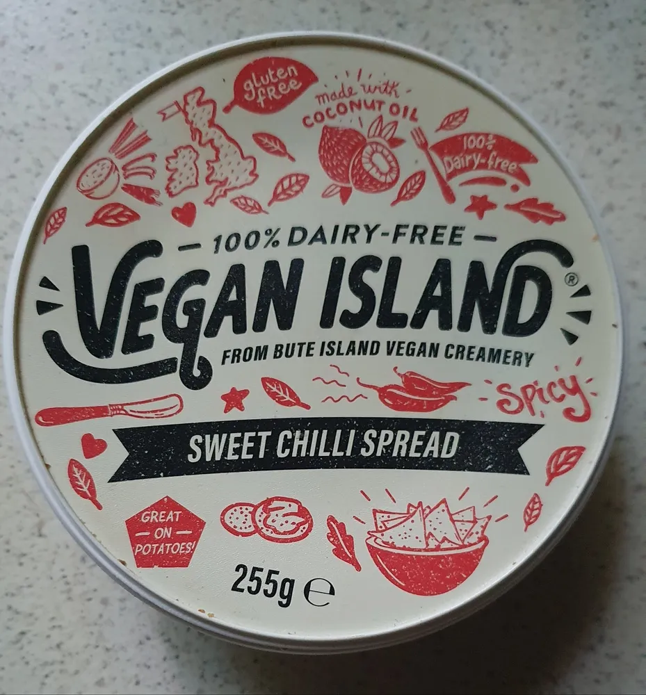 Dairy free spread with sweet chilli